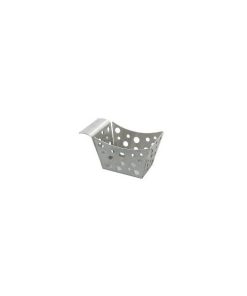 Stamped Circles Stainless Steel Side Basket 14x8x7.5cm