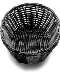 Handwoven Oval Basket Black 7 x 5 x 2″