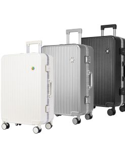 Ribbed ABS suitcase