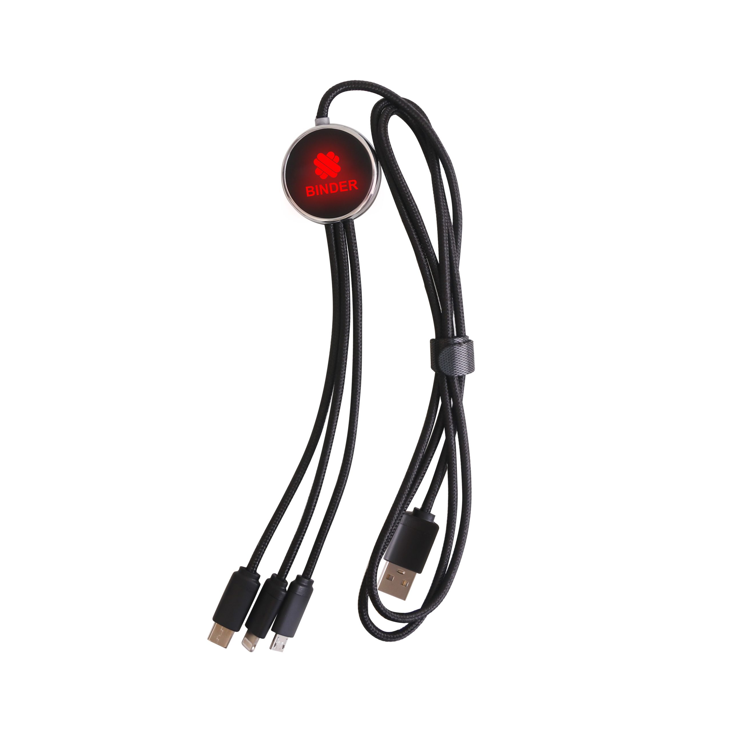 3-In-1 Light Up 1.2m Long Charging Cable - Image 3