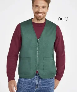 Vest zippered UNISEX 200gsm 65% polyester 35% cotton WALLACE