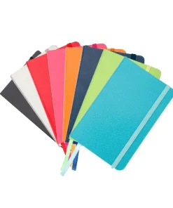 Notebook A5 size 192 creamed lined pages and expandable pocket with elastic enclosure BEST VALUE NOTEBOOK